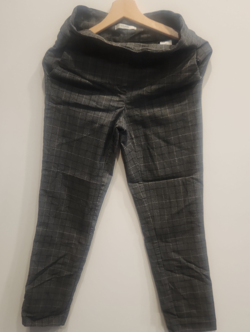 Women's Gray Plaid Pantsuit Trousers - Tailored Comfort